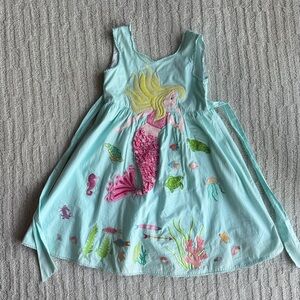 Cotton Kids Aqua Mermaid Appliqué Girls Dress size 8